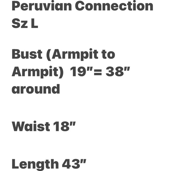 Peruvian Connection Floral “Lucine Jersey Dress” 3/4 Sleeve Pockets Midi Size L - Picture 11 of 11